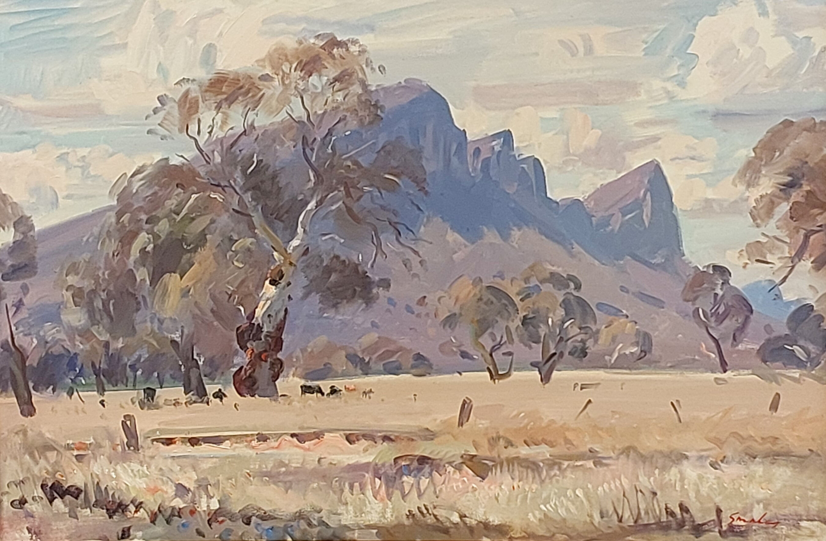 Peter Smales 2418 Grampians Grandeur Mt Abrupt 50x75cms $3850