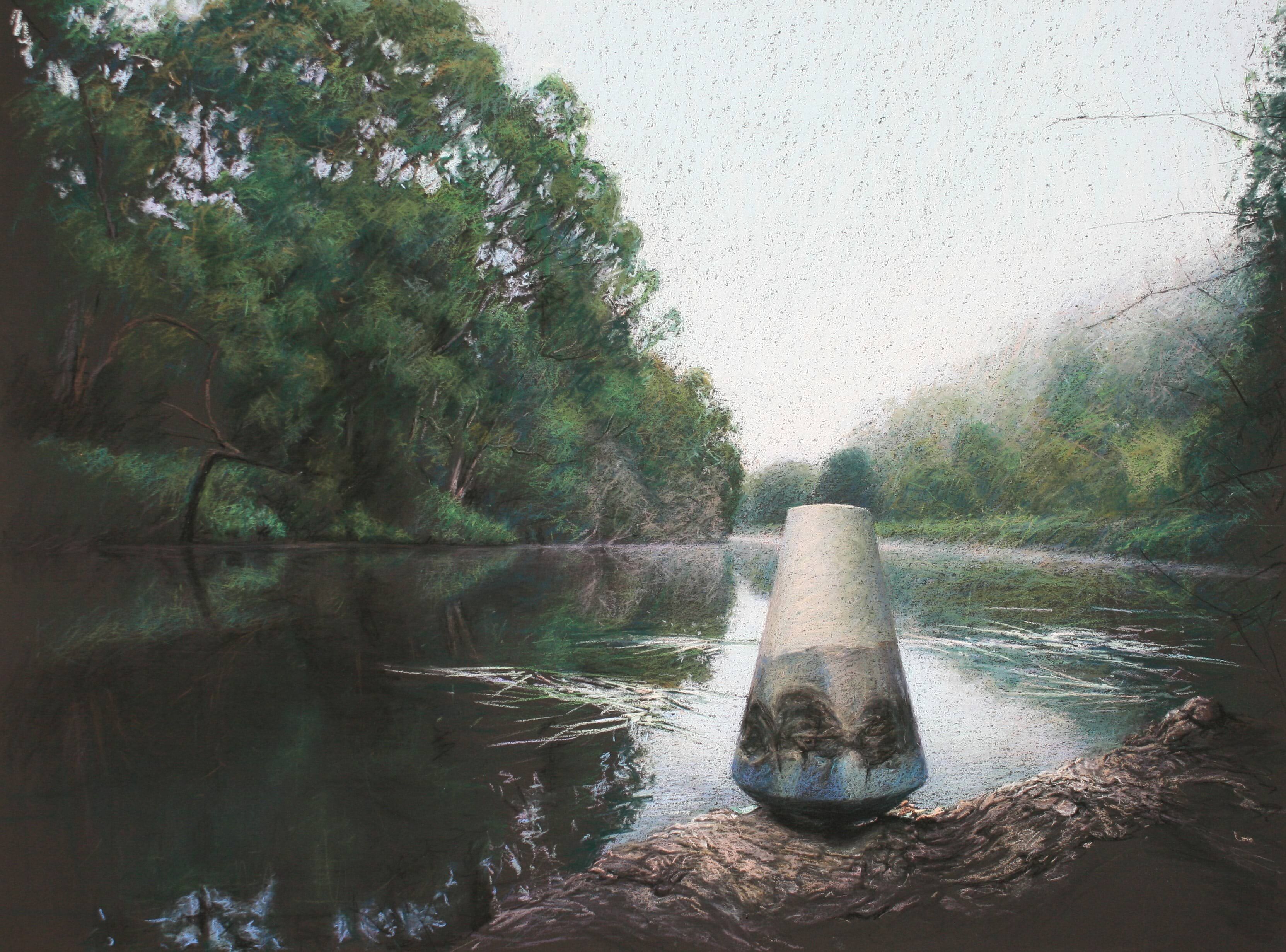 'Shrouded in mist' Pastel 75cm x 93cm.JPG