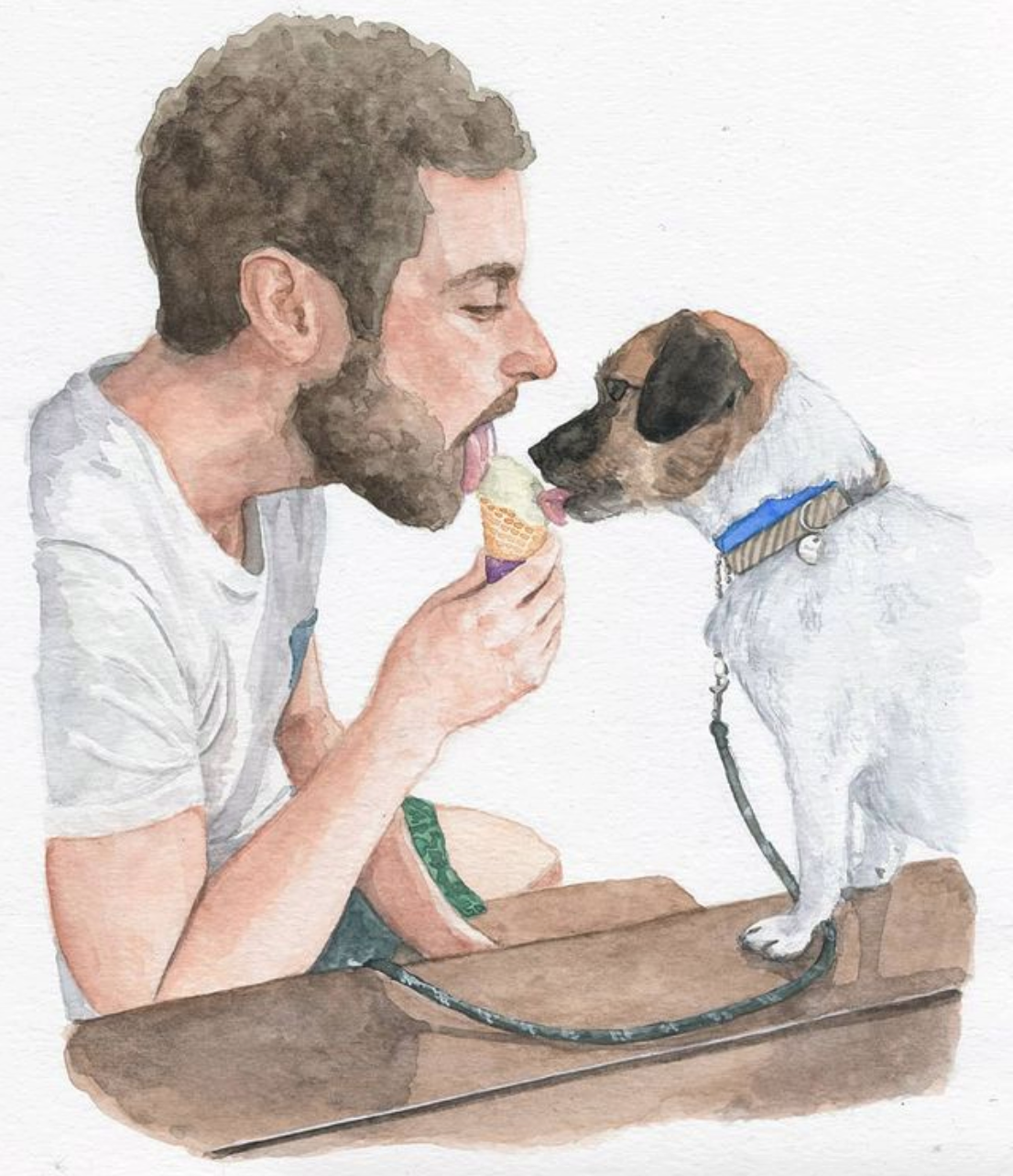 Ice cream (2018) - watercolour on rag paper A4