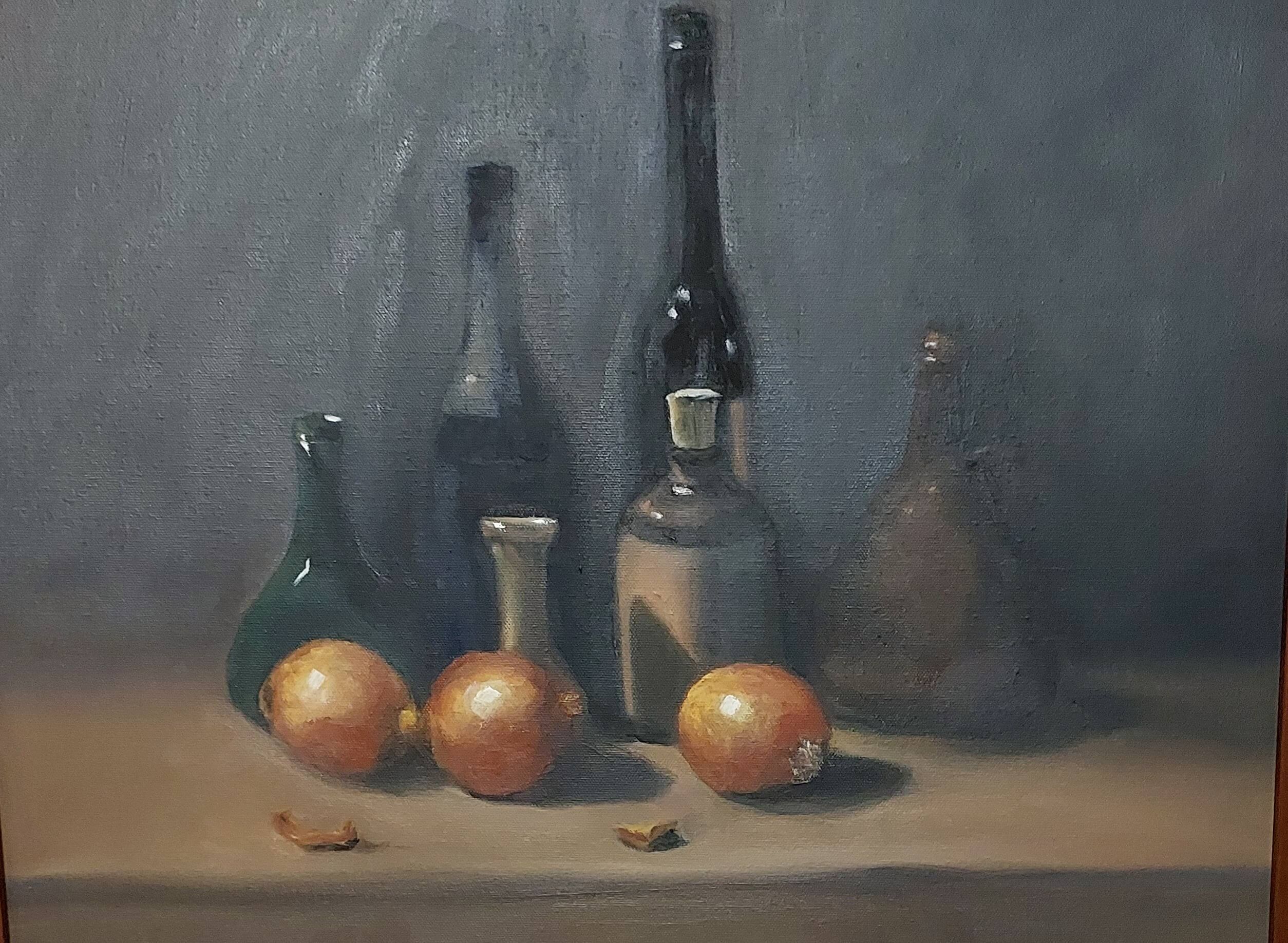 Still life with bottles and onions.jpg