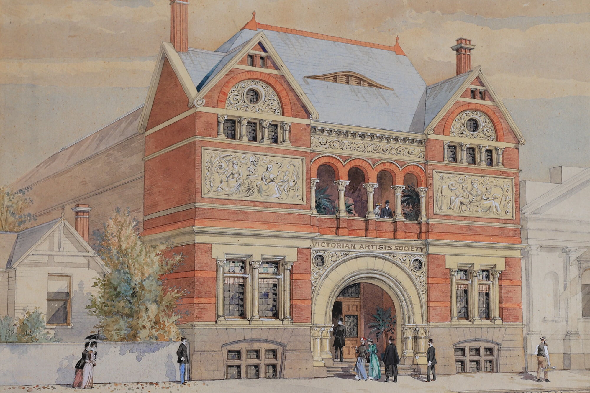 01B_HISTORY__Watercolour on board by Wiliam Tibbits_Painting of Building From Andrew MacKenzie (1)