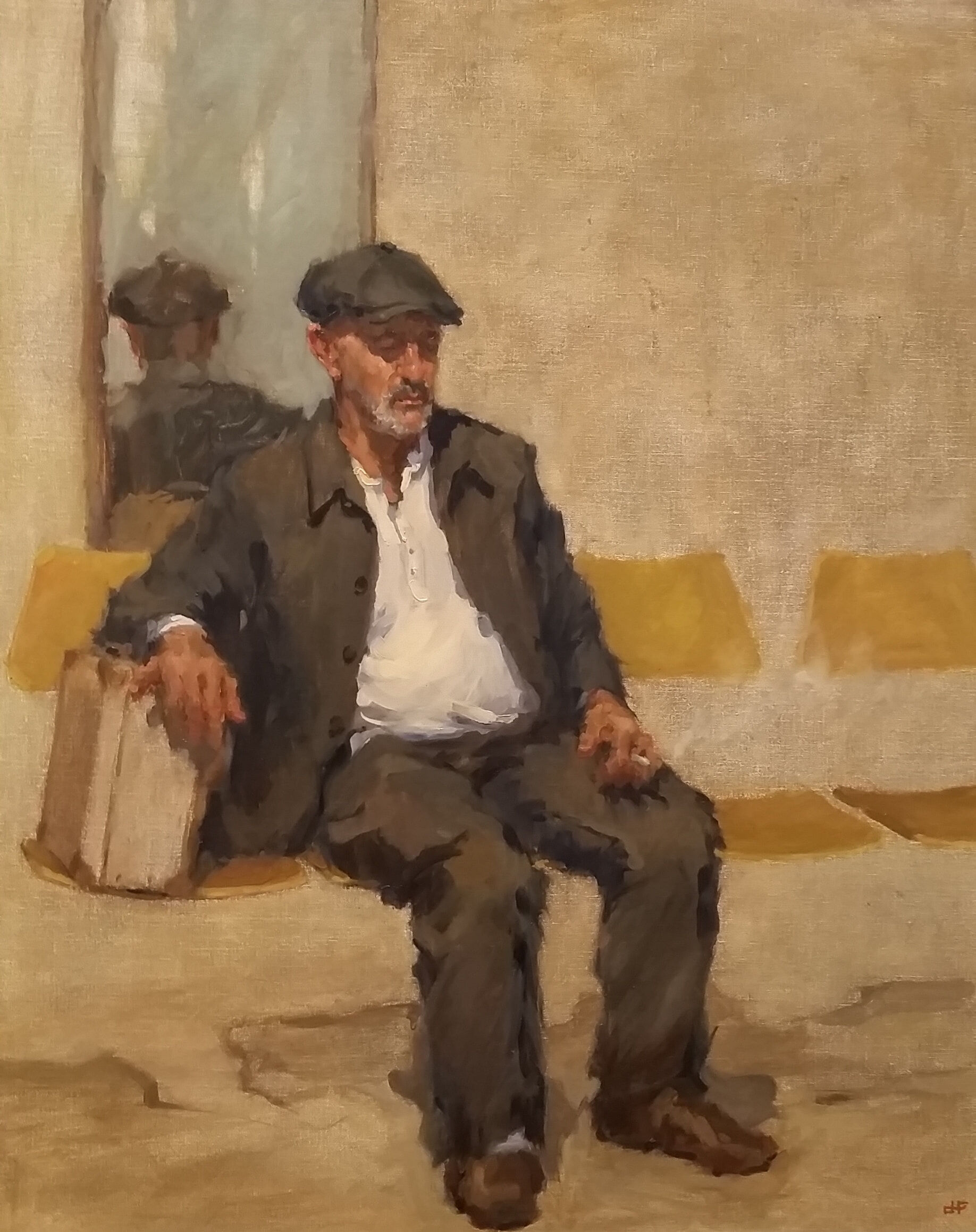 Jen Fyfe VAS—Biglietto Per Uno—Life Portrait Sketch, Oil on Linen, $2800_highly commended 2021