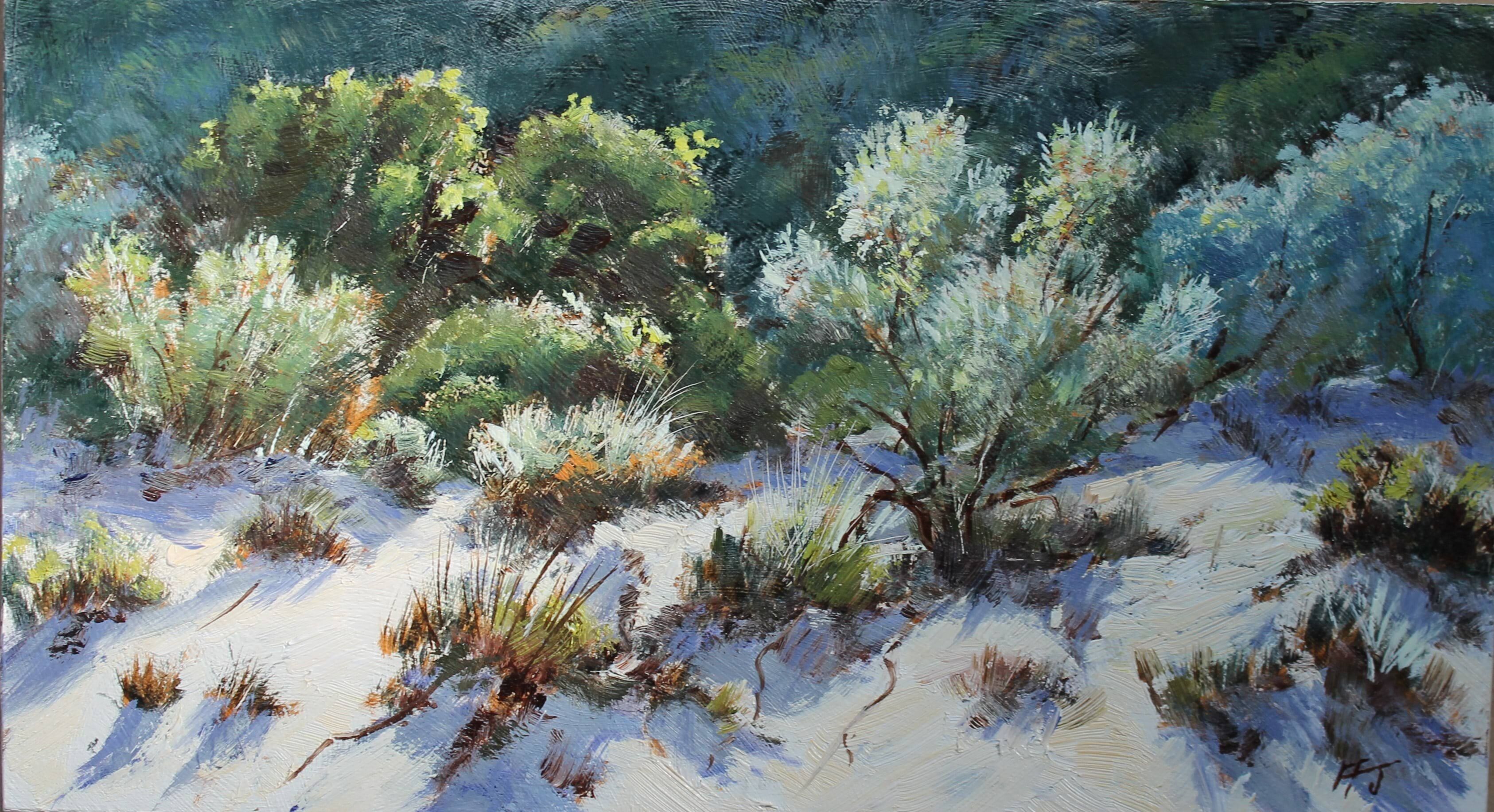 Adrian Johnson Coastal Flora Oil 9x5.JPG