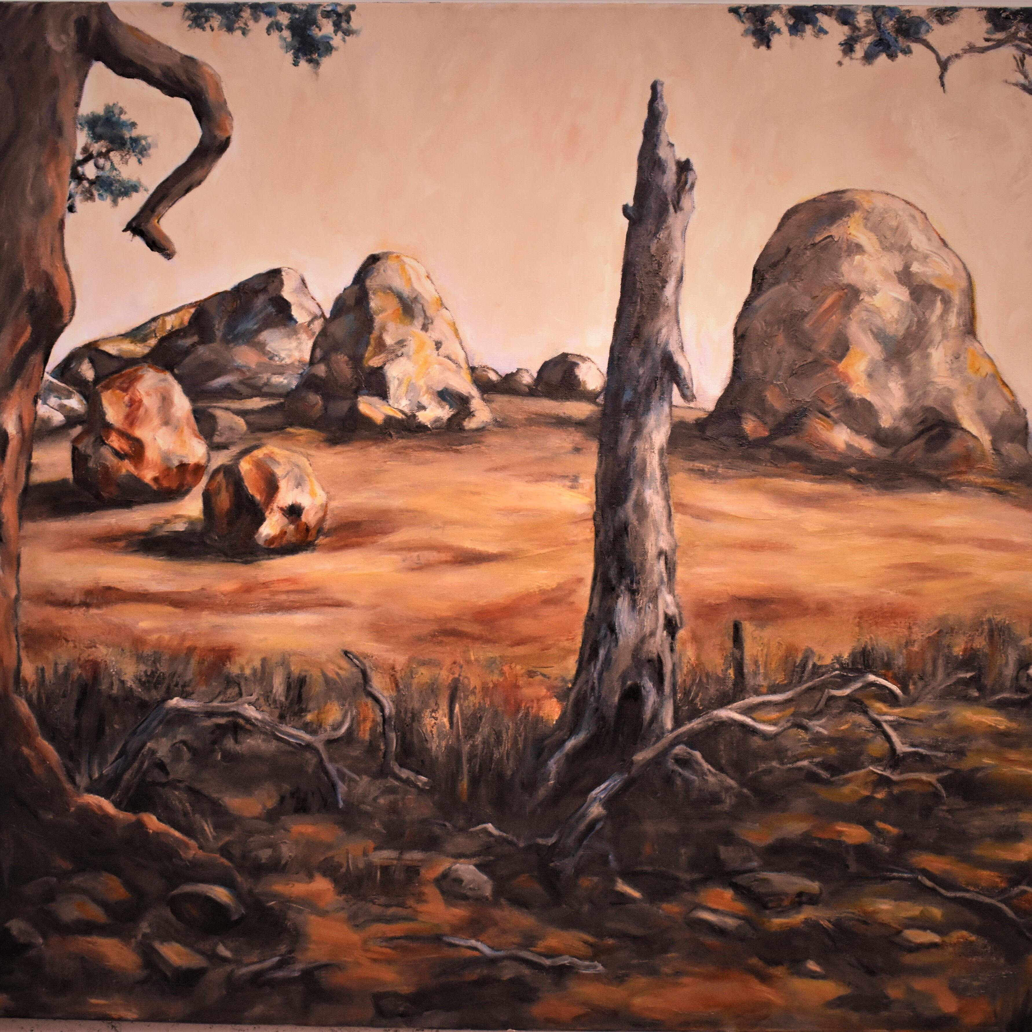 18 'Drought Dialogue' oil on canvas 76cm x 102cm