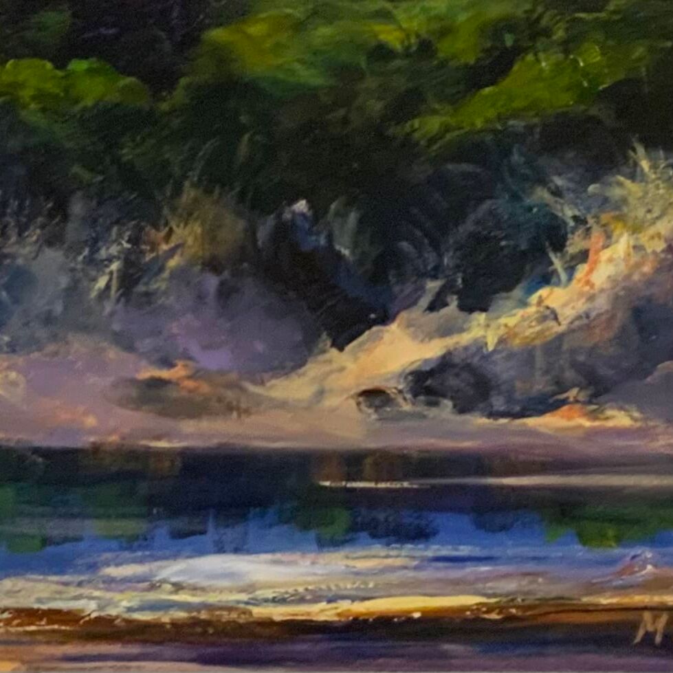 Last Light Mouth Of Powlett River River .
