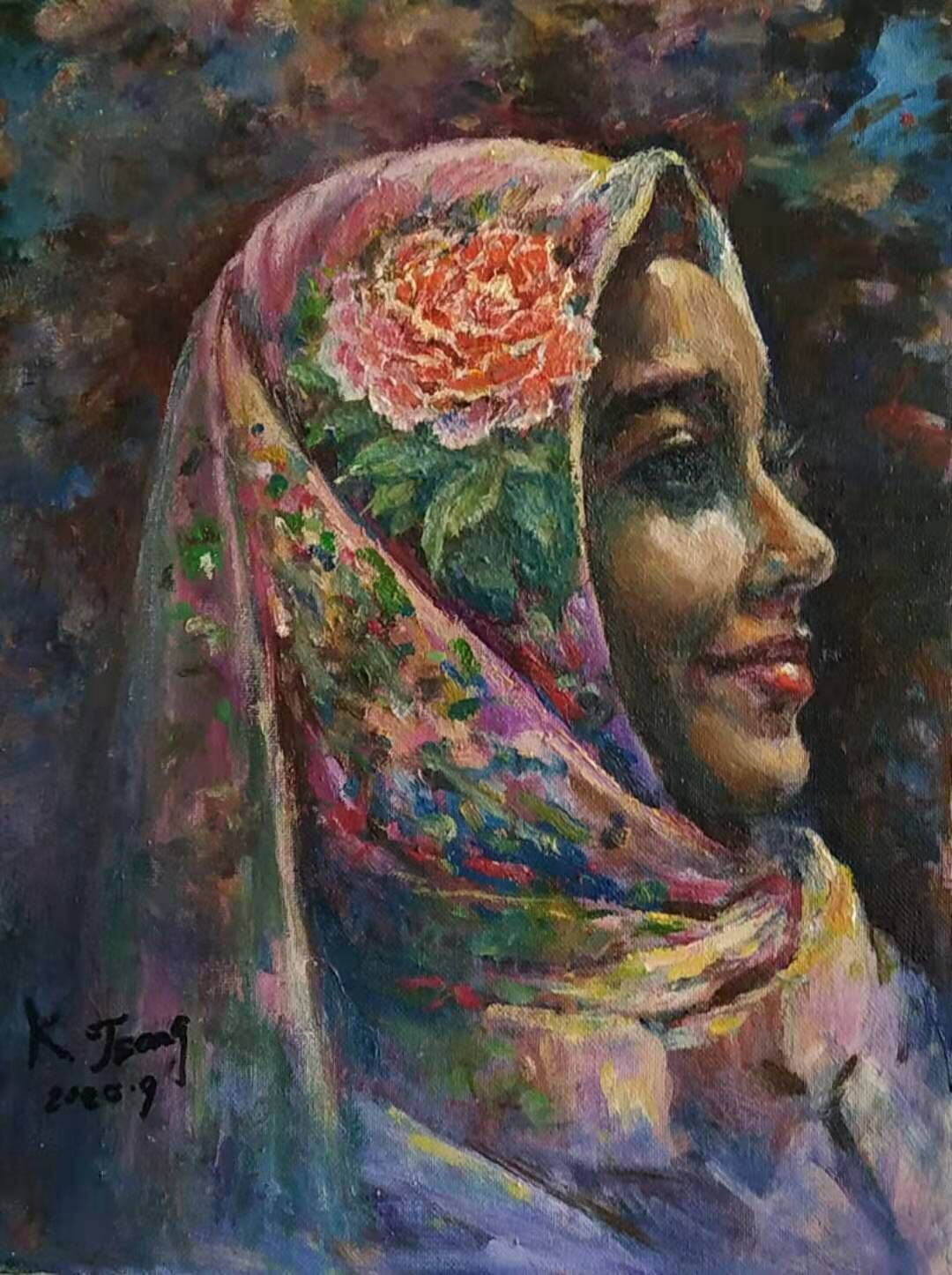 No1.   Sri lankan   girl oil 30×40cm..jpg