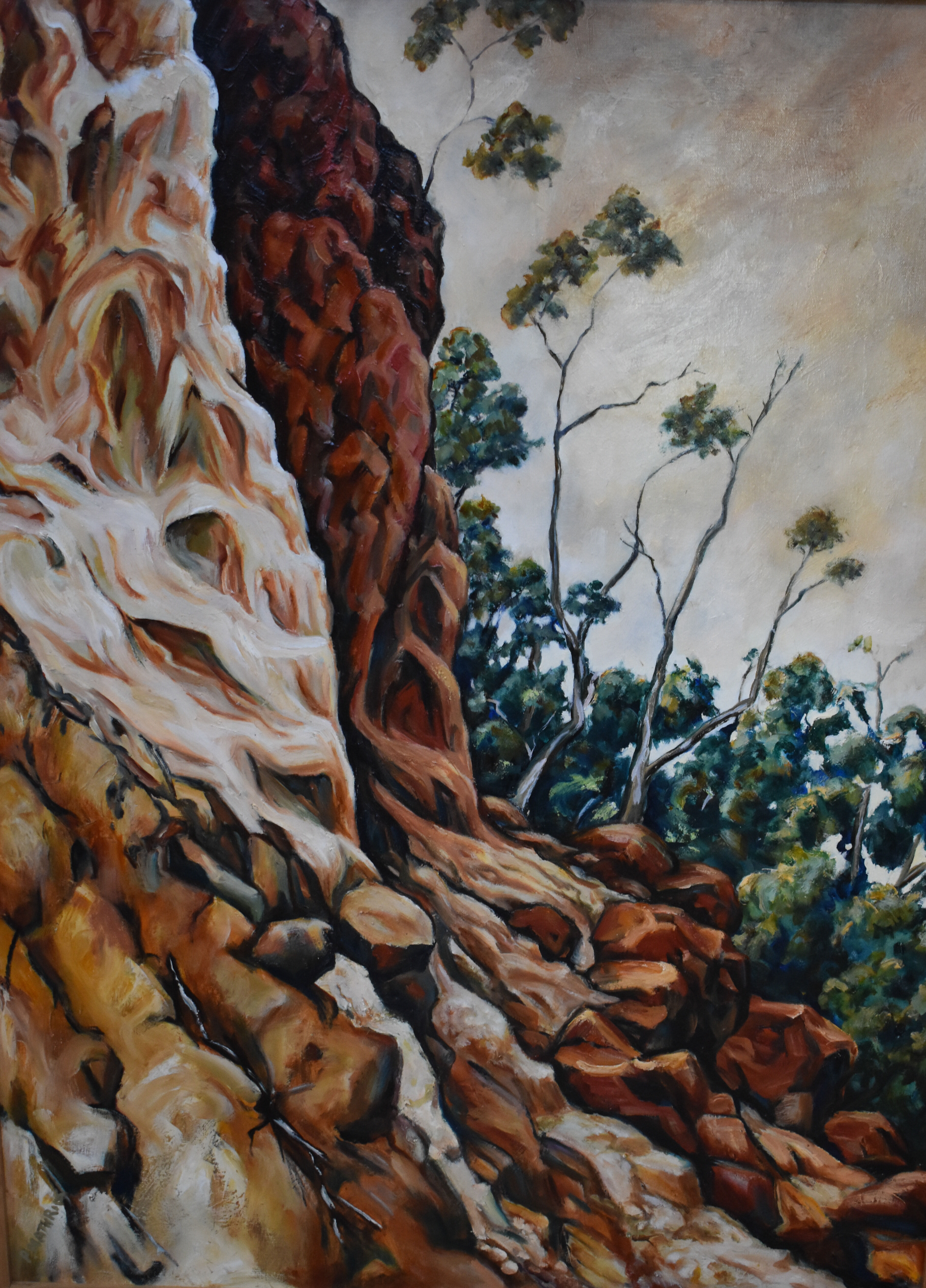 14 'Cache 2' oil on canvas  102cm x 76 cm