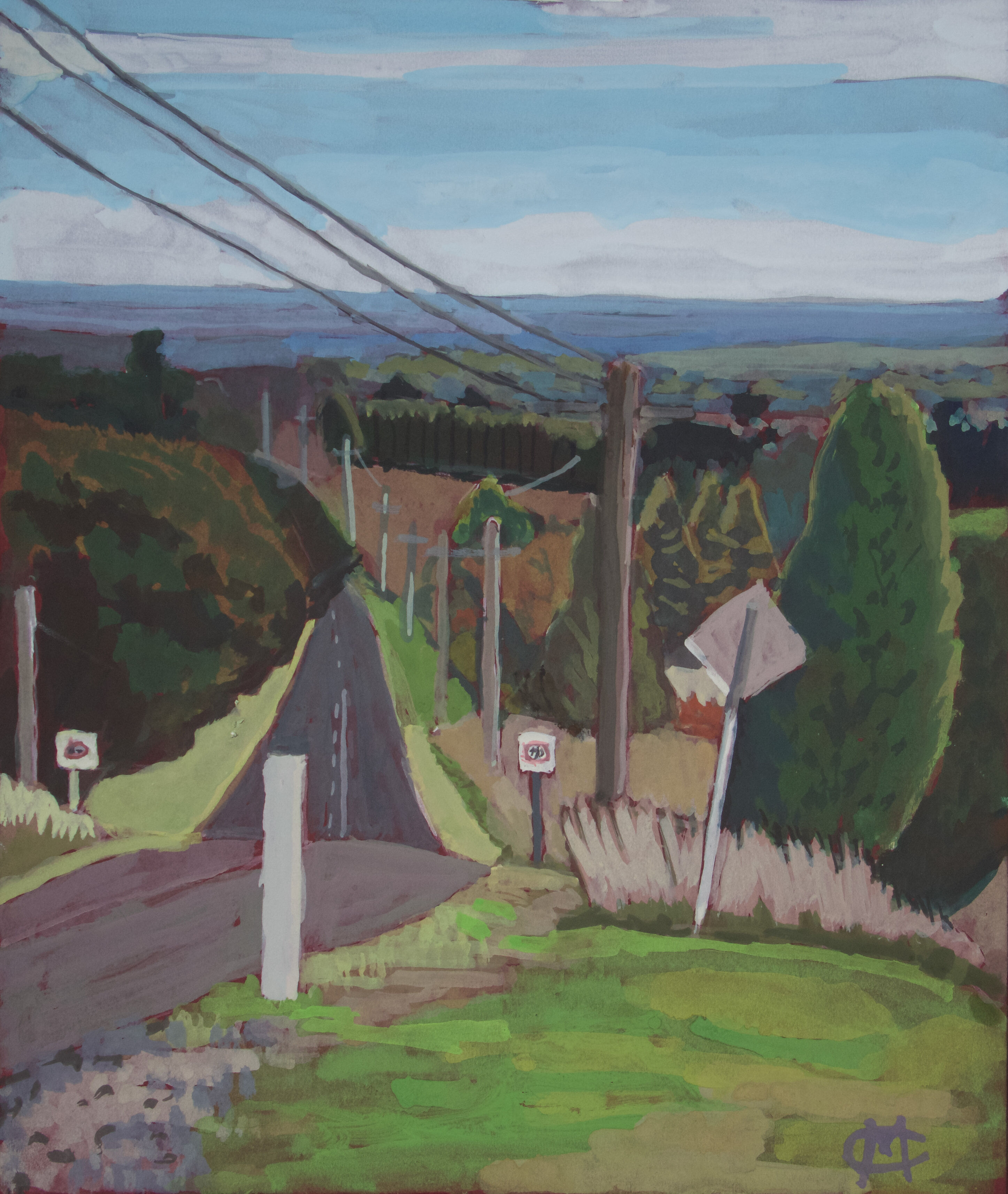 Towards Berrima gouache on mountboard 19.2 x 23 cm $450