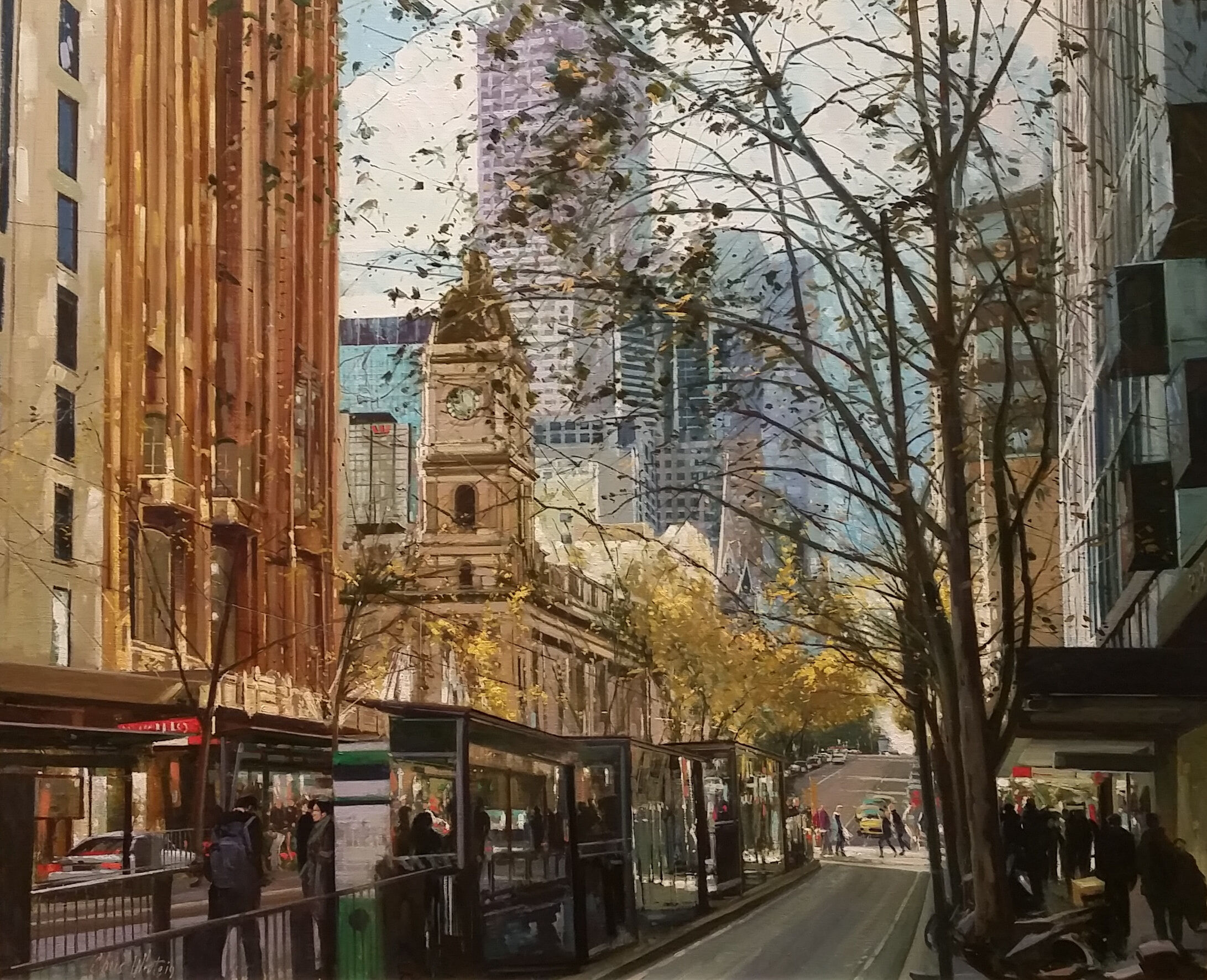 Chris White, Winter, Collins Looking East, Oil on Canvas, $3500_highly commended 2021