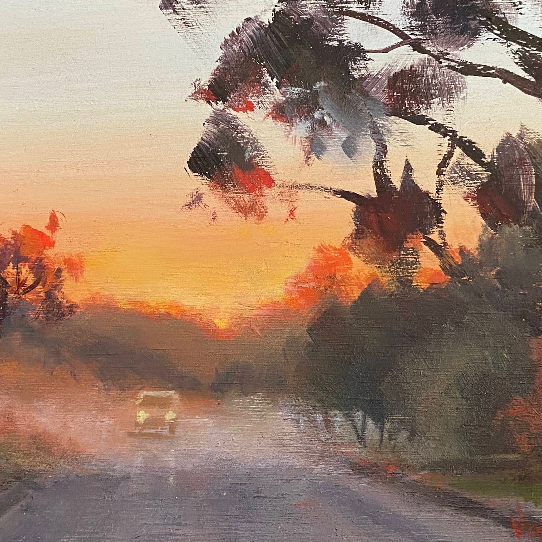 Days end, Mansfield. 22.86 x 12.7cm (9 x 5 inches). oil. .JPG (Edit)