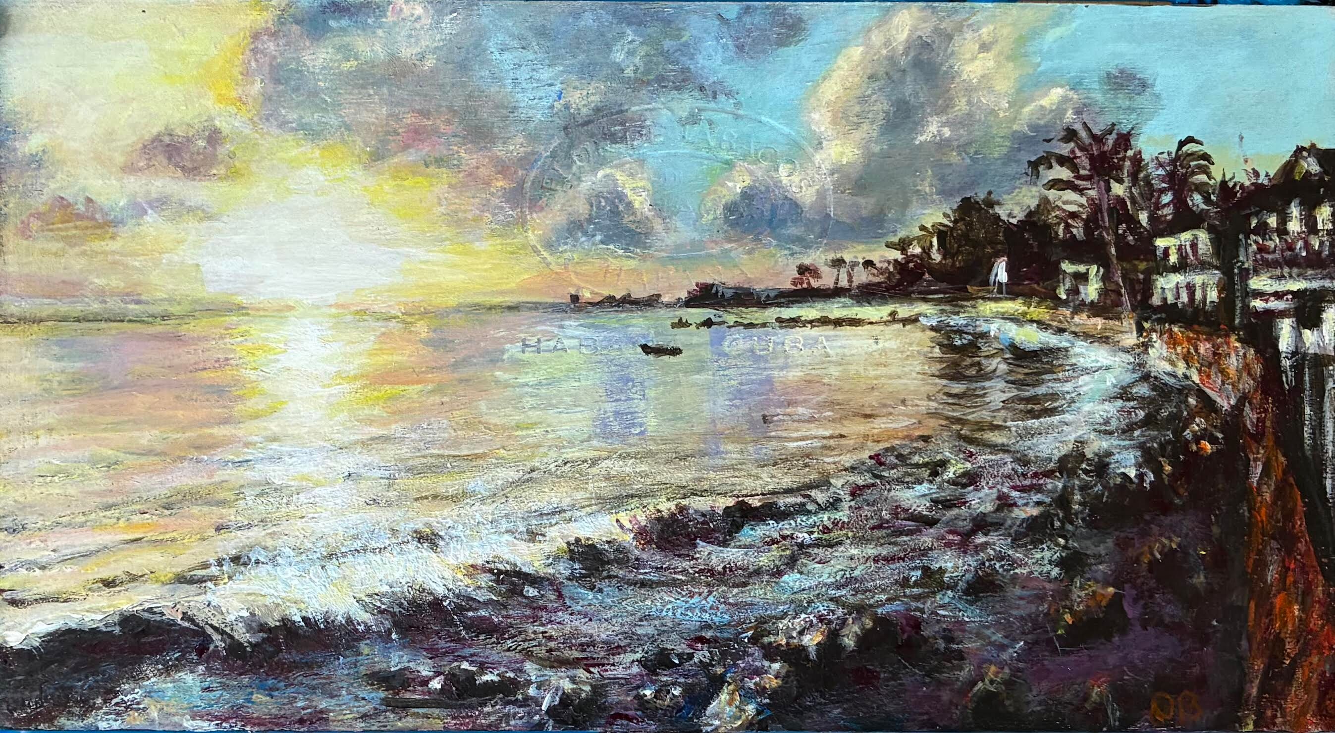 Puesta de sol de oro