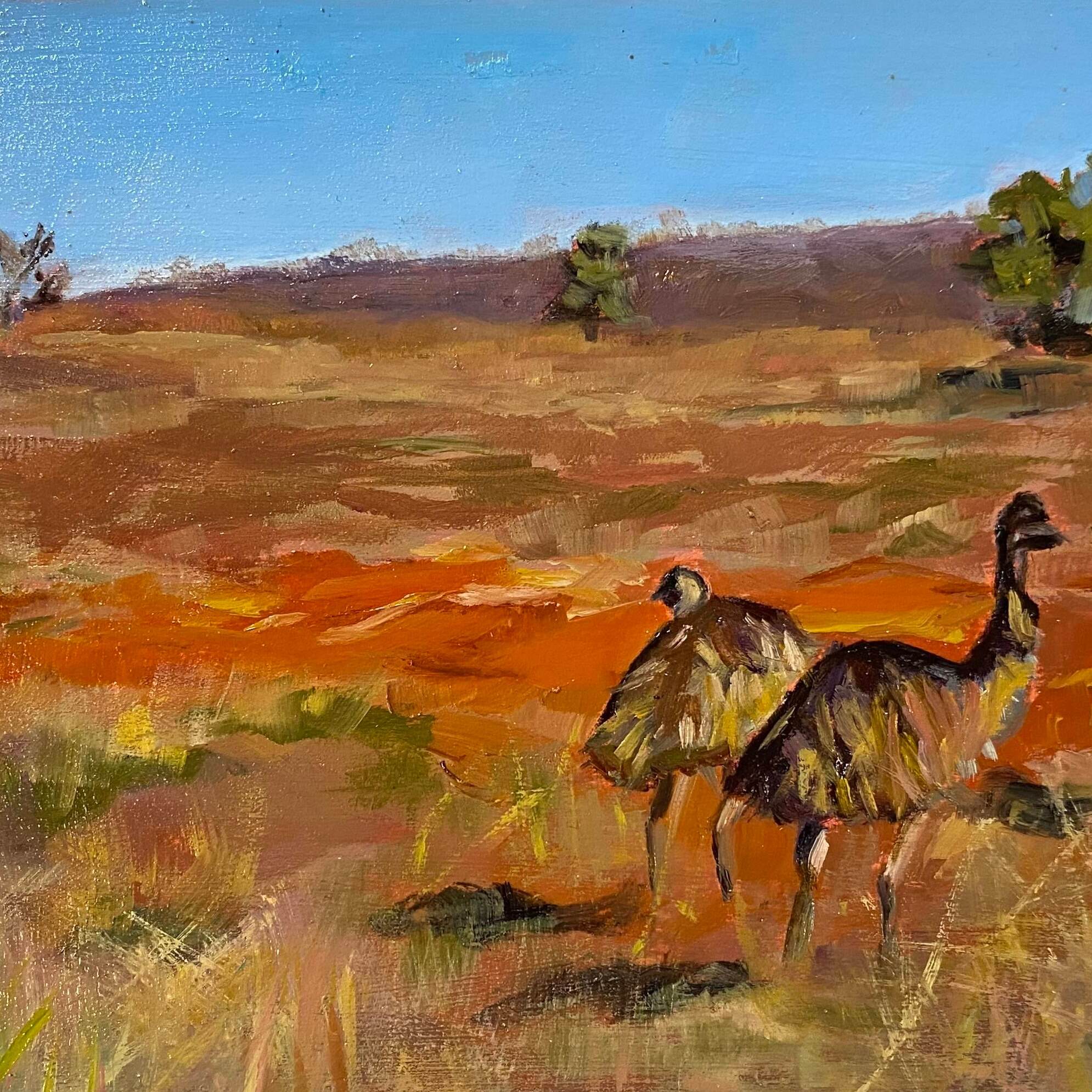 Emus, Willow Springs, Flinders Ranges (Edit)