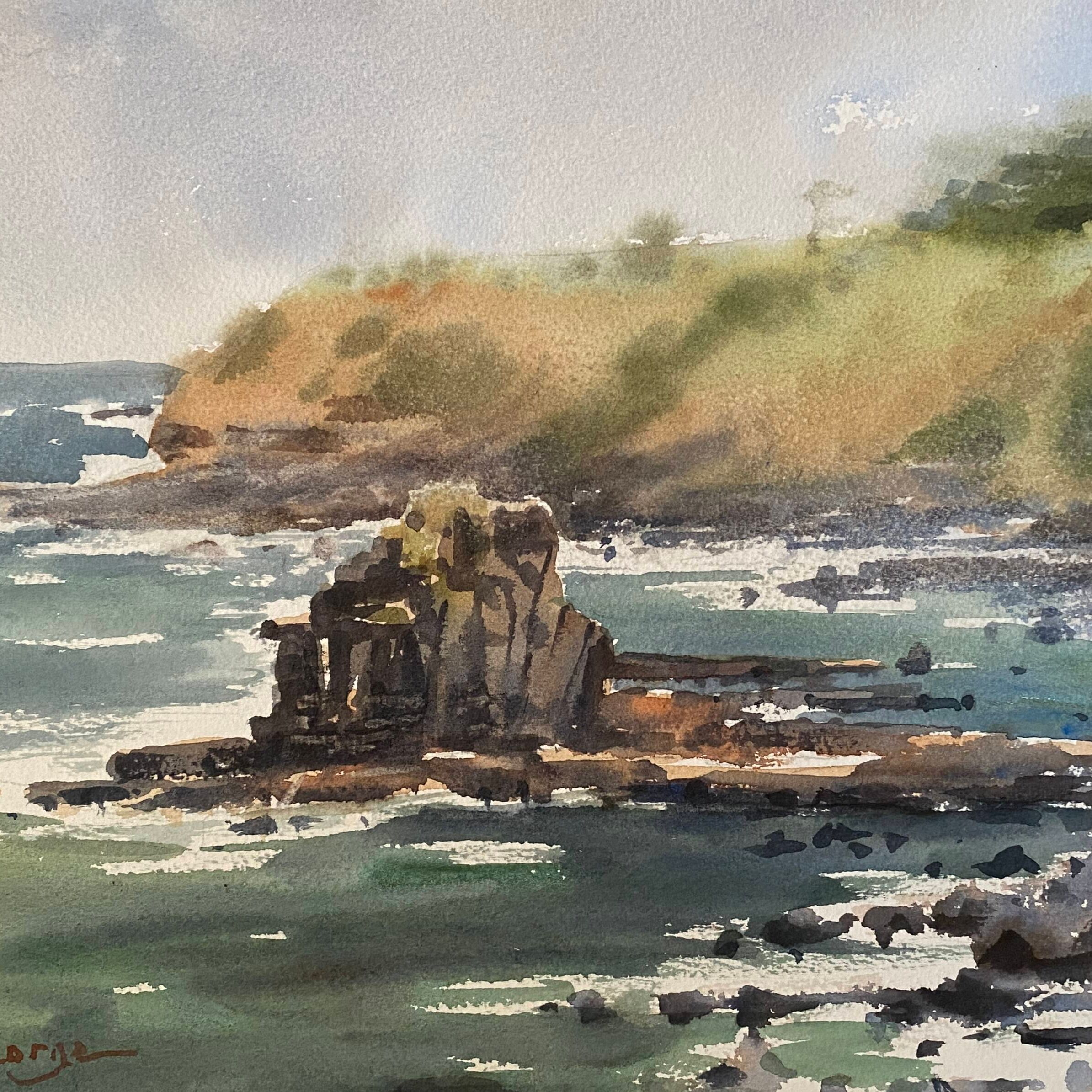Flinders Blowhole, wc. 34.5 x 25cm. .JPG