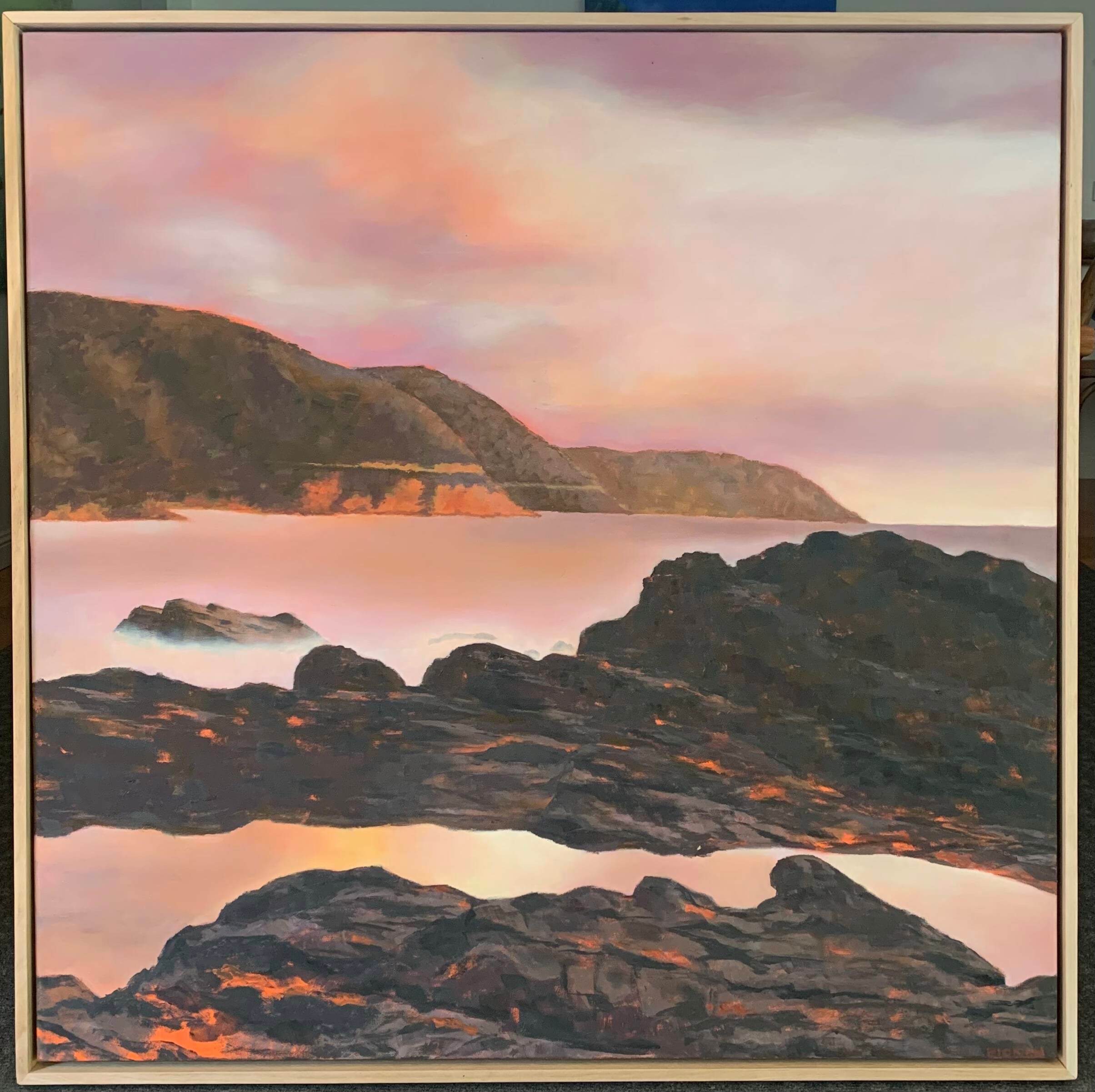 The Great Ocean Road Marg Picken Oil on stretched canvas FRamed.jpeg