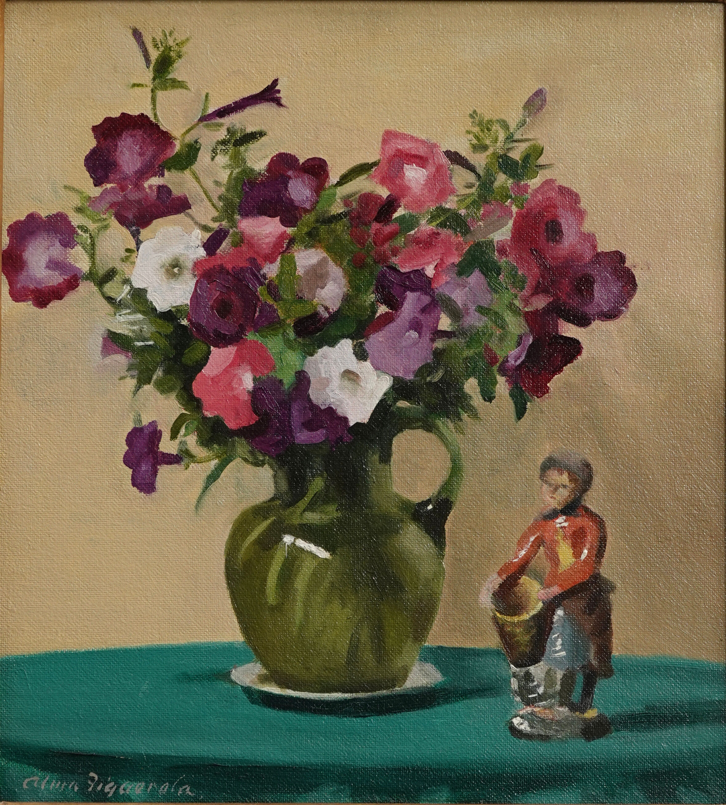 35. Alma Figuerola - Petunias with Figurine