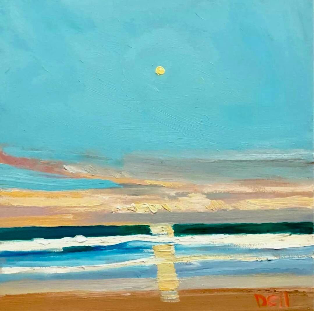 Timothy Dell. Full Moon at Ocean Shores NSW 60cm x 60cm oil on canvas.jpg