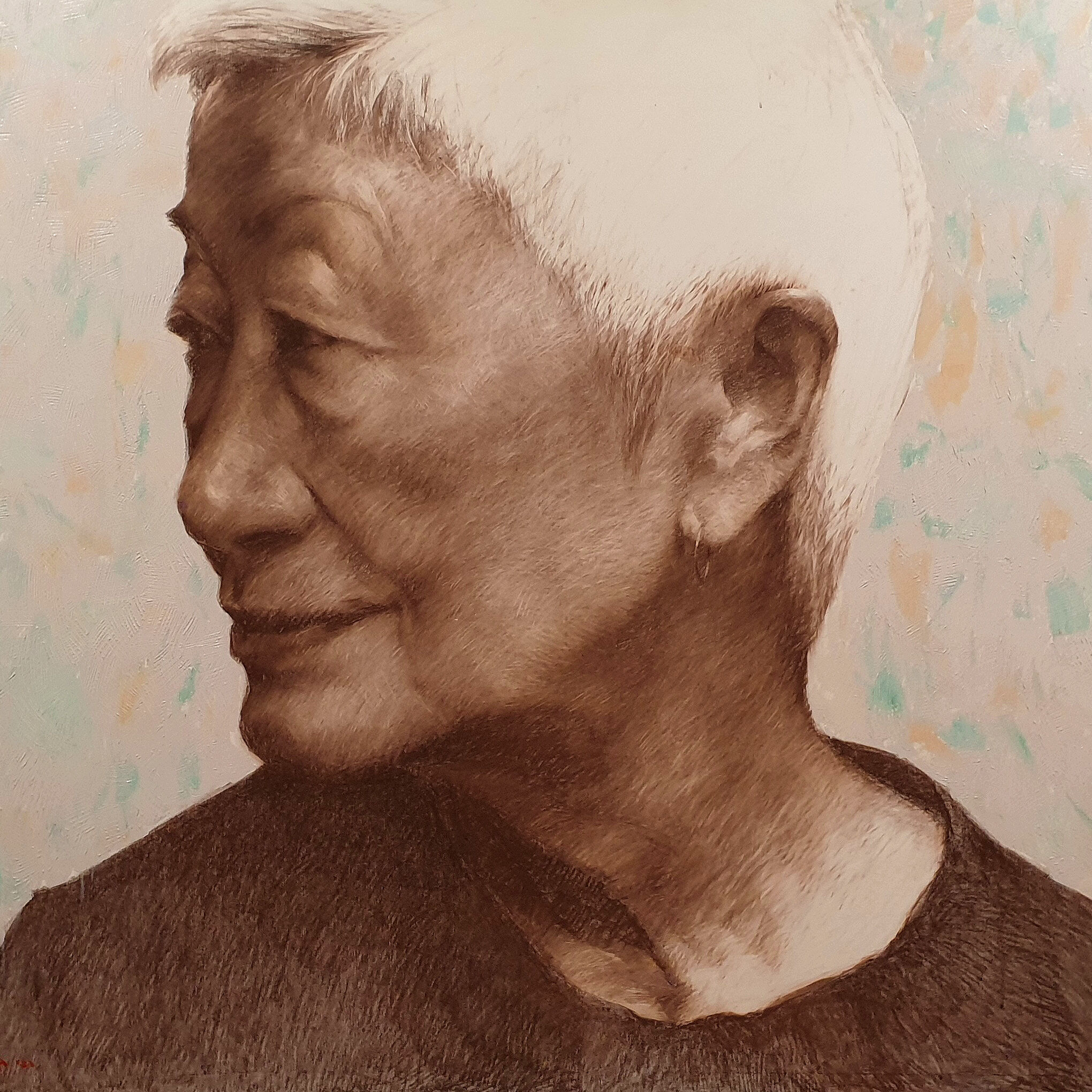 Prof. Mabel Lee - 168 x 186 cm - oil & pastel on canvas - Hong Fu