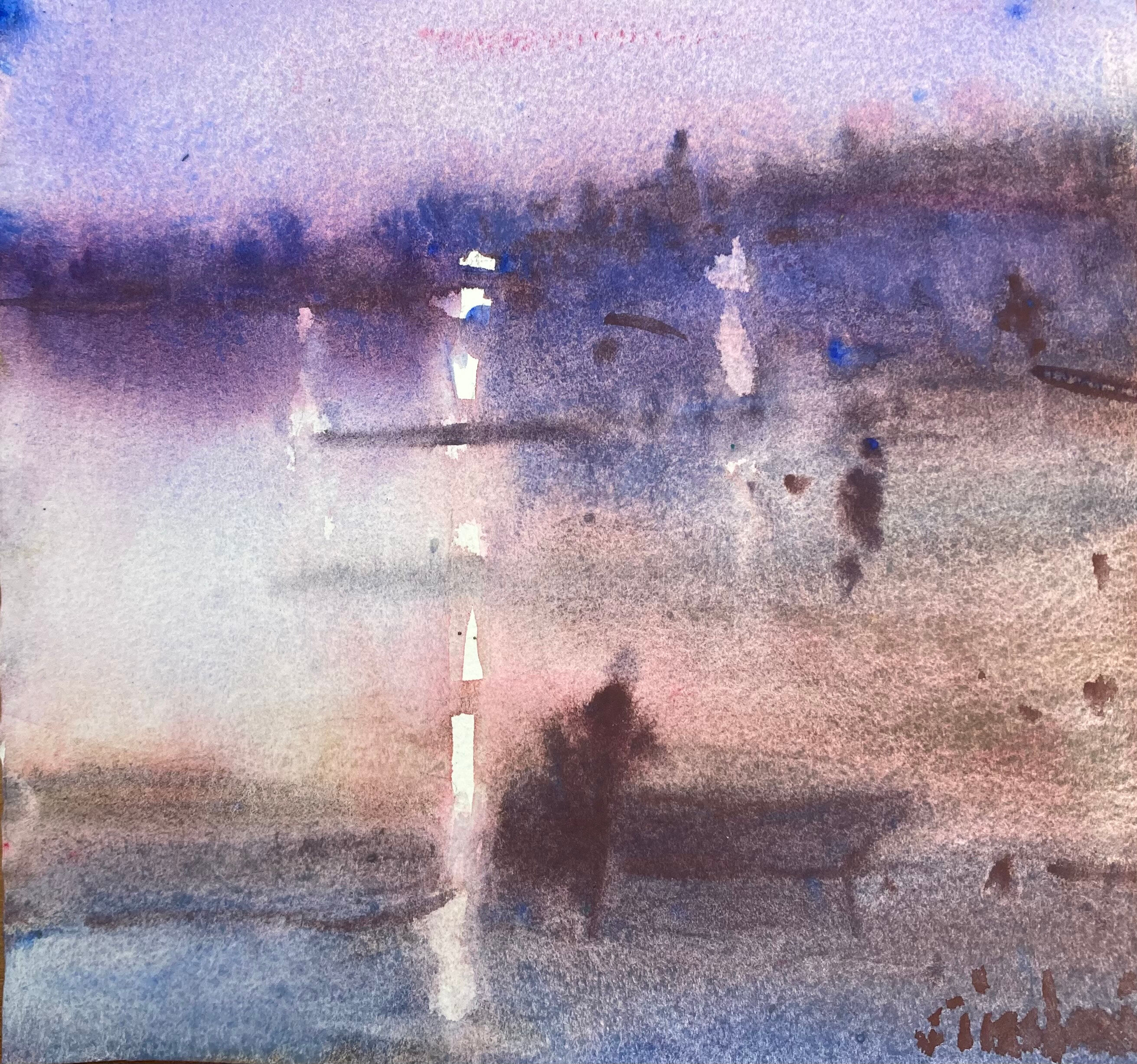 Summer Evening - Seaford Beach 18cm x 18cm $600