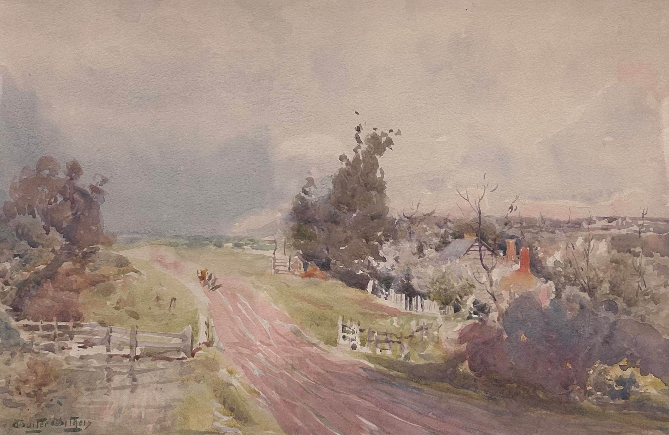 Landscape with road-walter withers-permanent collection (Edit)