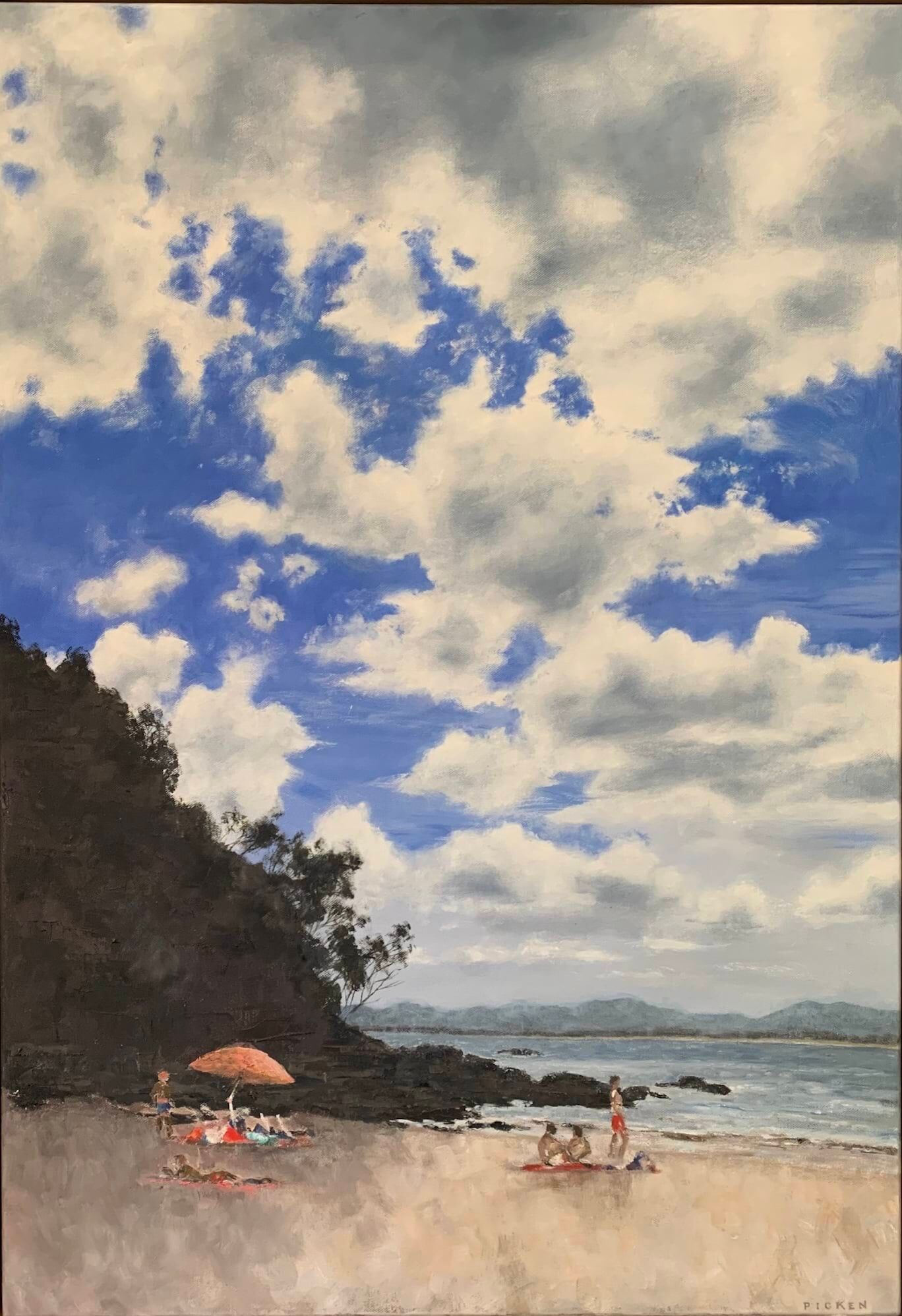 Wategos Beach 60 x 90 cms Oil on stretched canvas Marg Picken.jpg