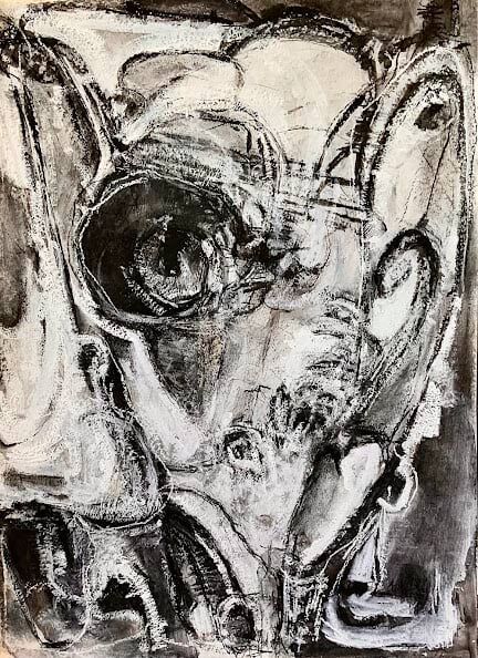 Artist - Robyn Pridham Title -After Beckett Medium - Charcoal, Pastel & Mixed Media.jpg