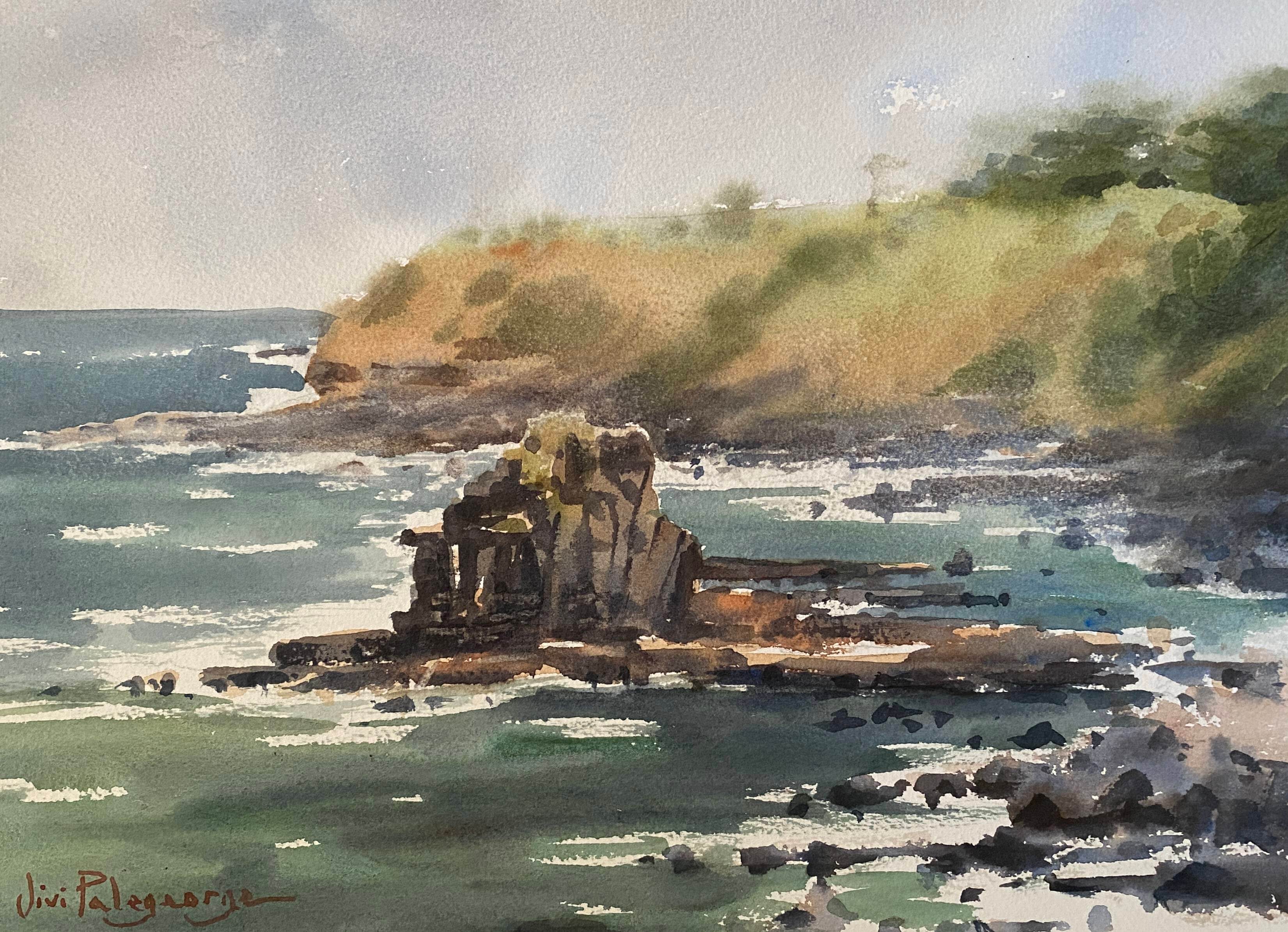 Flinders Blowhole, wc. 34.5 x 25cm. .JPG