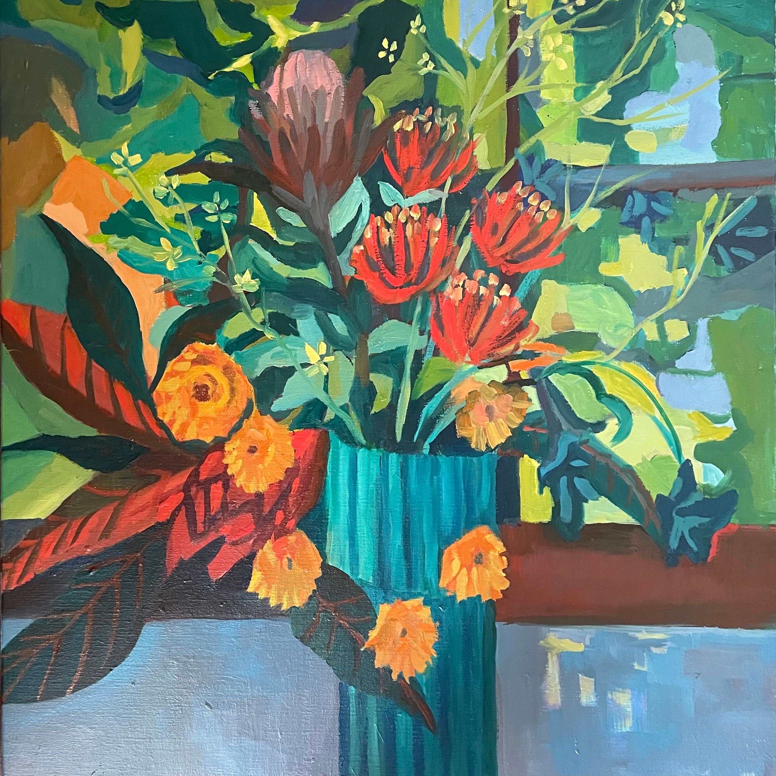 2023_WindowFlowers3_oilonlinen_66x61