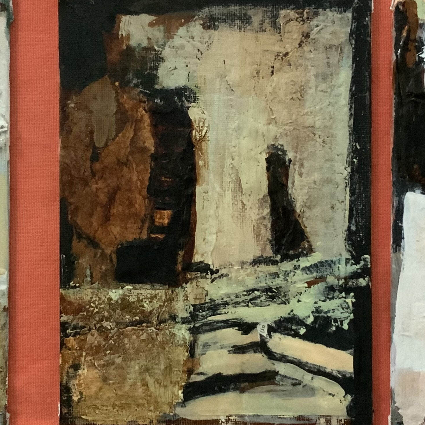 Robyn Pridham - Abstract Triptych - Mixed media on canvas boards 