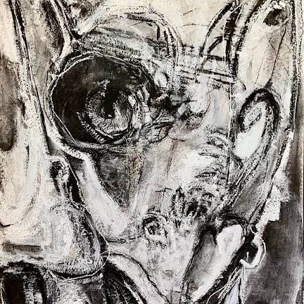 Artist - Robyn Pridham Title -After Beckett Medium - Charcoal, Pastel & Mixed Media.jpg