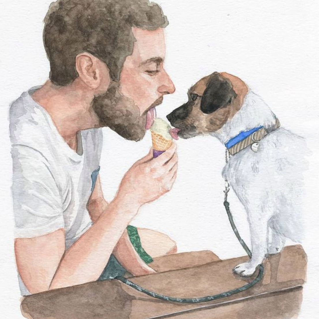 Ice cream (2018) - watercolour on rag paper A4