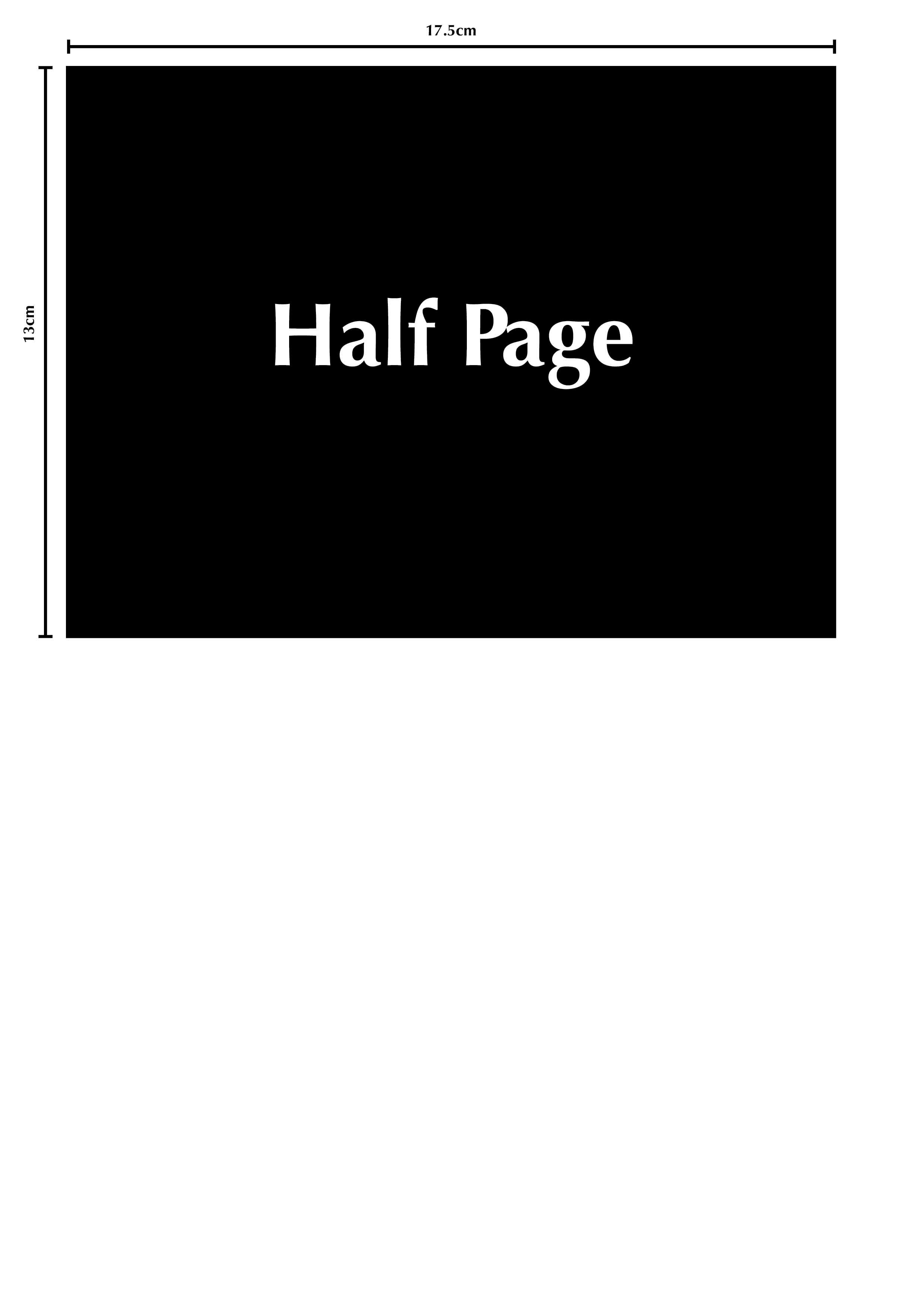 Advertising sizes