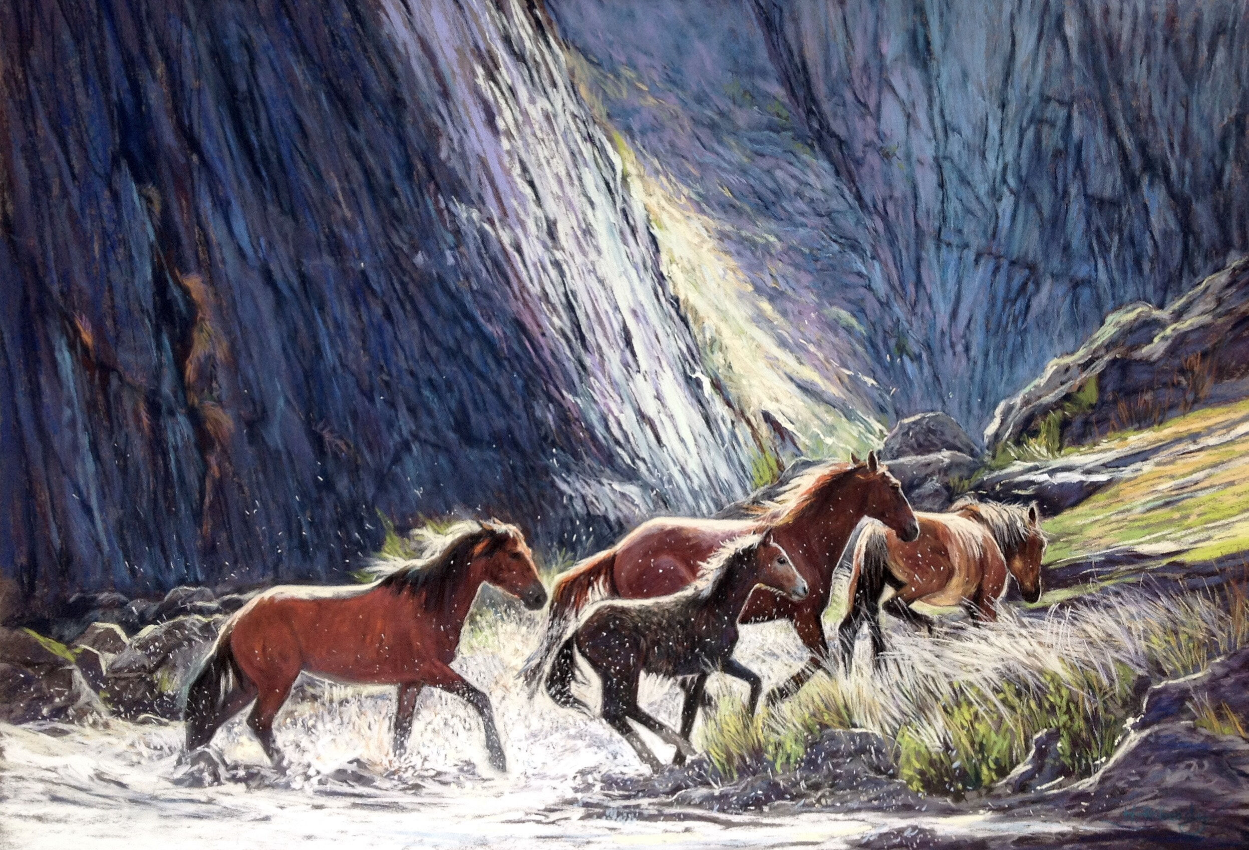 22A_Heather Peberdy_The brumbies take flight_Pastel