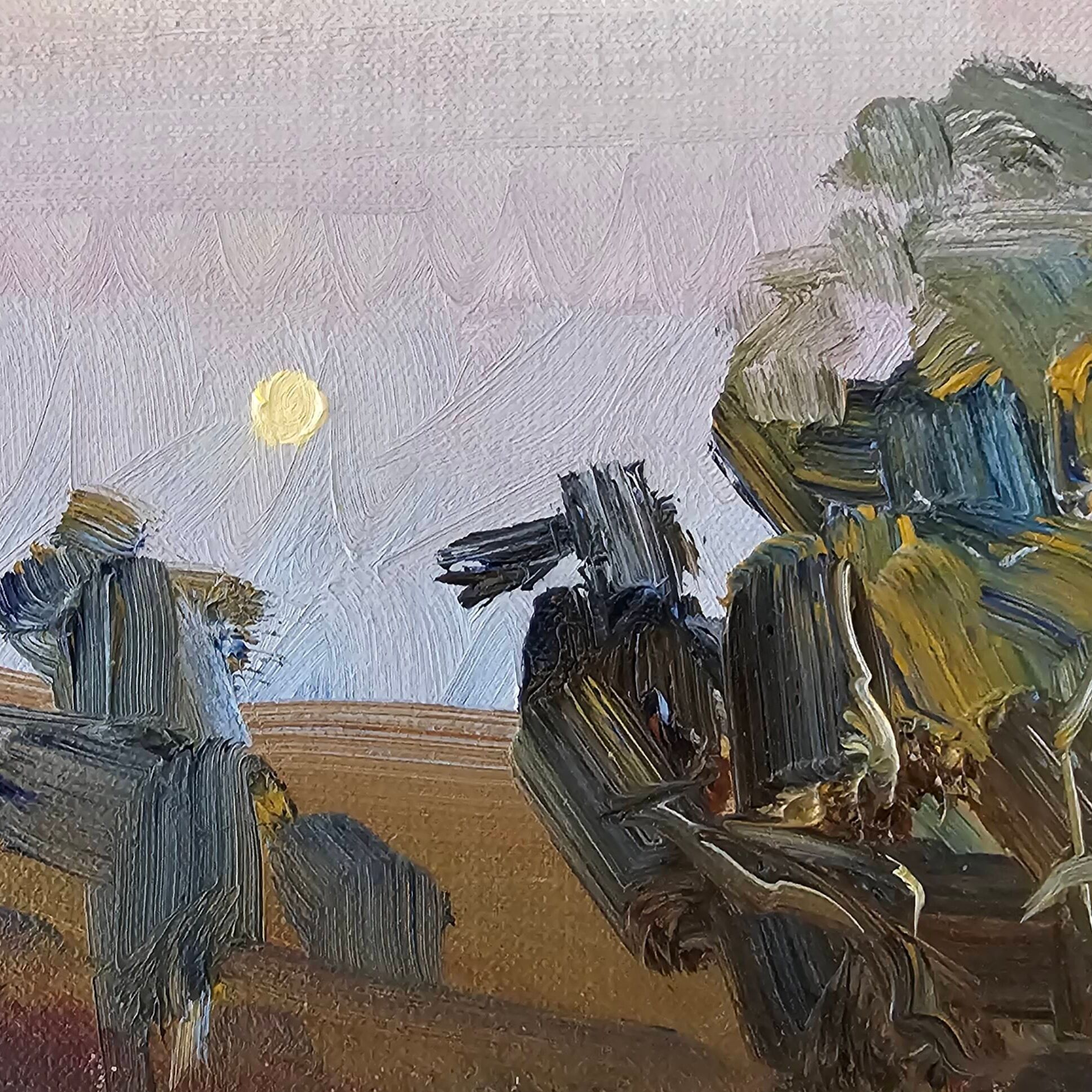 Flinders Ranges dusk moon.