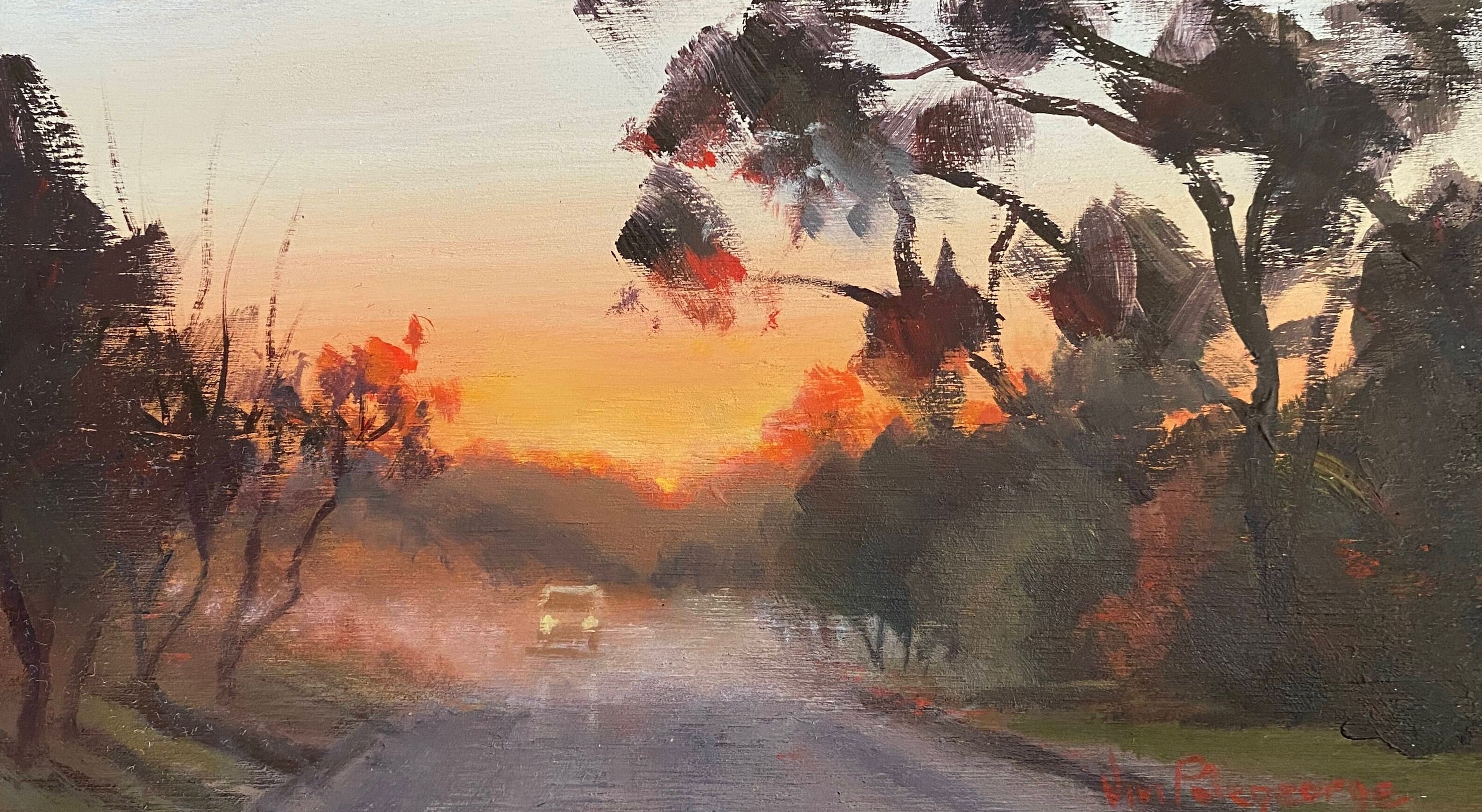 Days end, Mansfield. 22.86 x 12.7cm (9 x 5 inches). oil. .JPG (Edit)