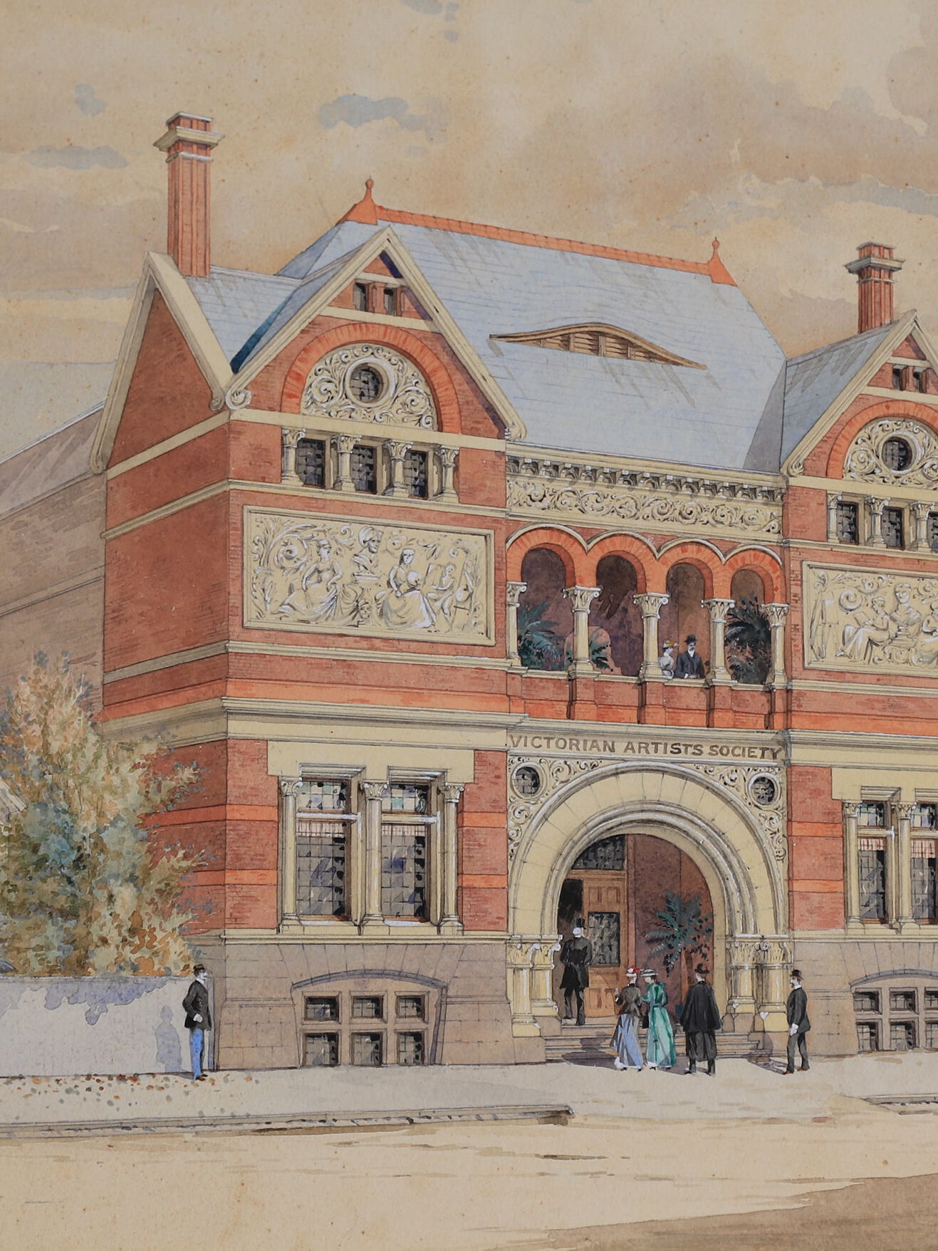 01B_HISTORY__Watercolour on board by Wiliam Tibbits_Painting of Building From Andrew MacKenzie (1)