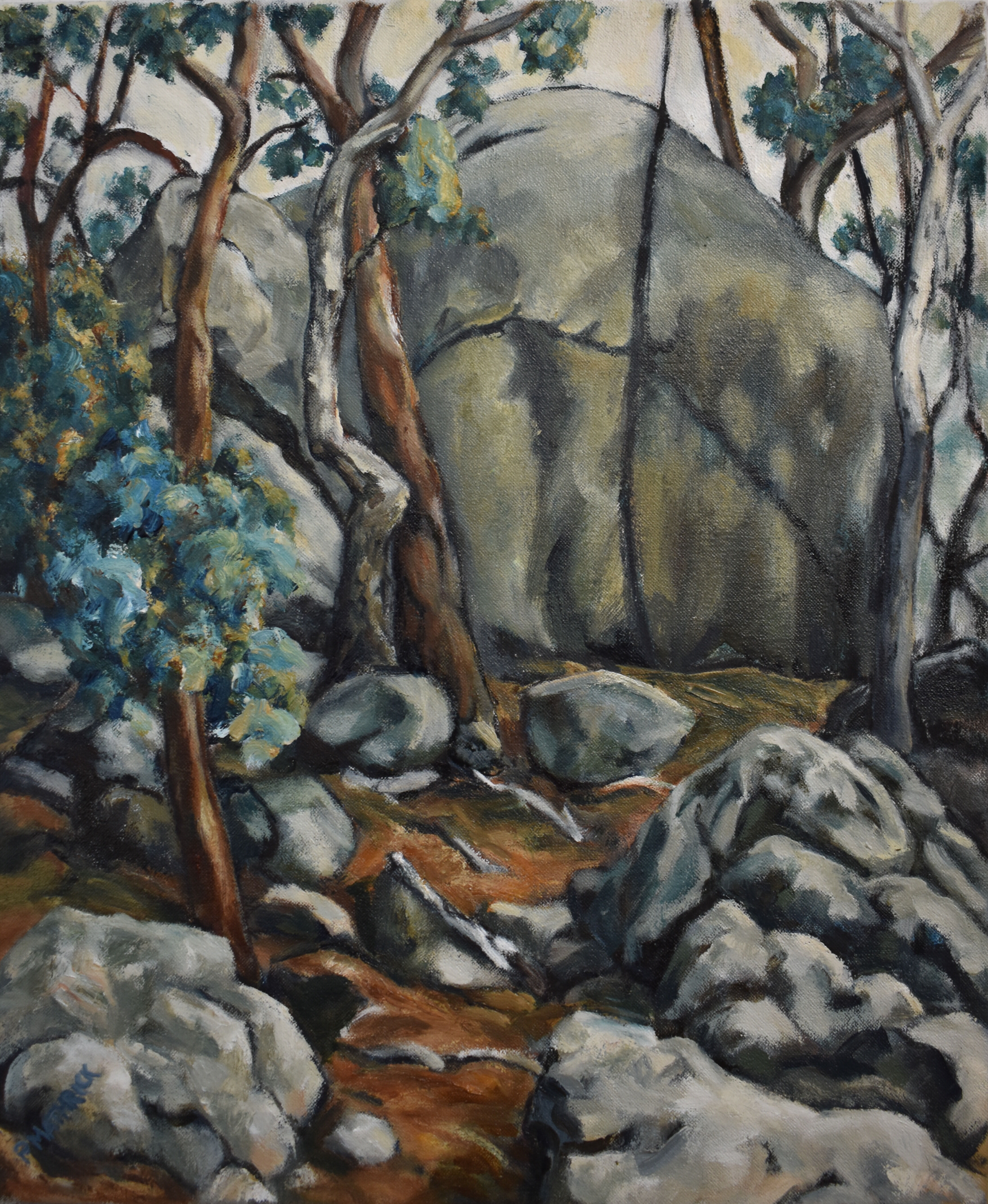 36. 'Mt Alexander Granite Mass' oil on canvas  46cm x 38cm