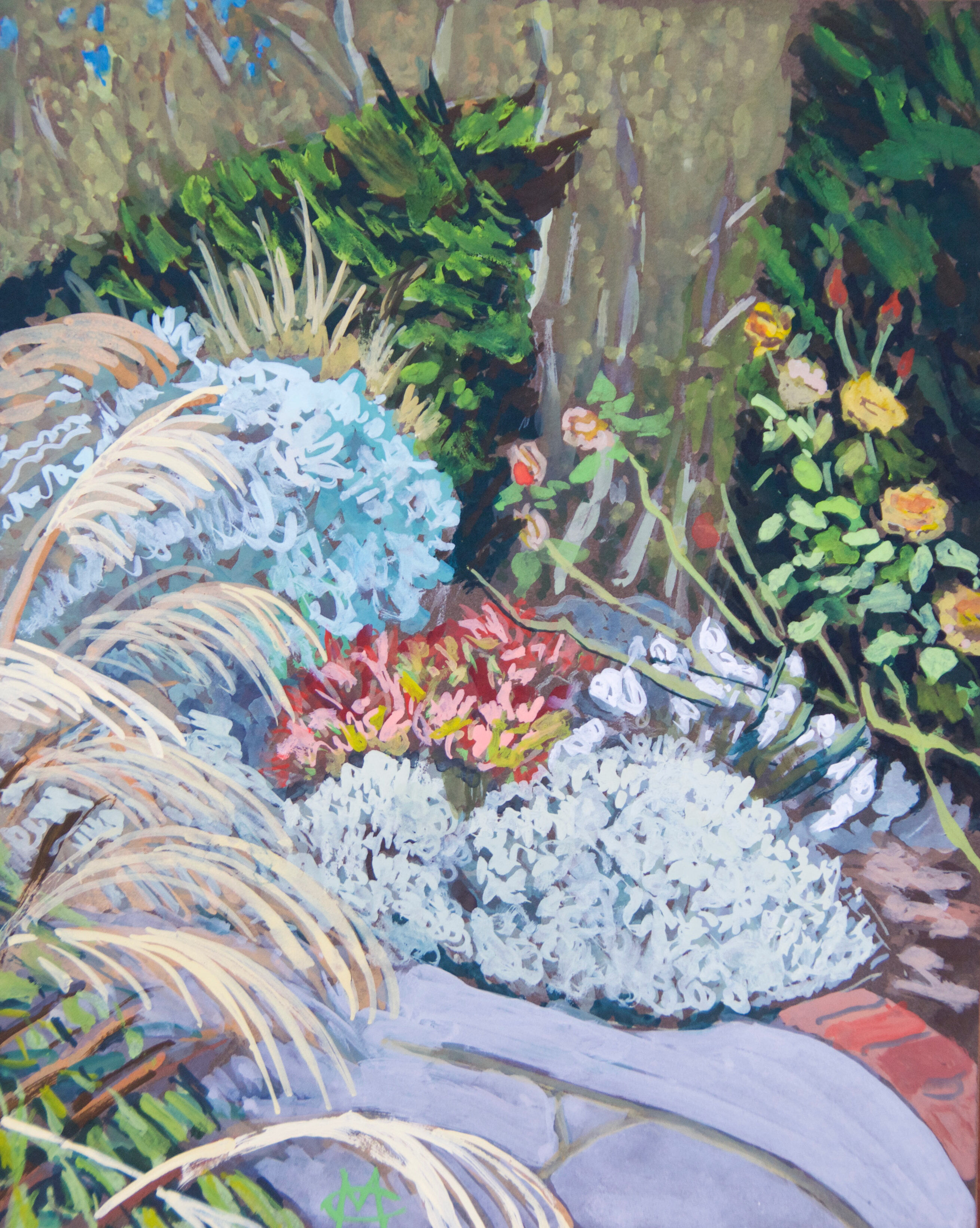 Alowyn Gardens gouache on mountboard 21 x 26 cm $450