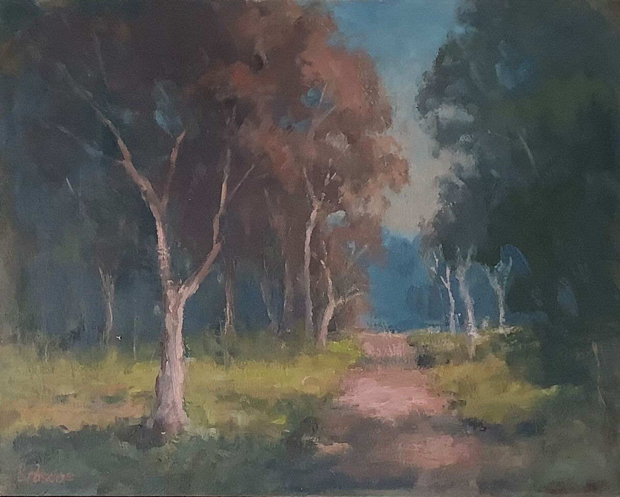 Bush Track, Oil on Canvas Board, w54xh43